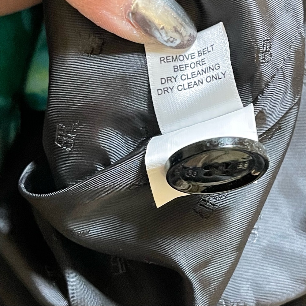 Banana Republic green floral trench coat - Picture 14 of 14